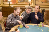 Director Curtis Hanson, poker pro Daniel Negreanu and Robert Duvall on the set of "Lucky You."