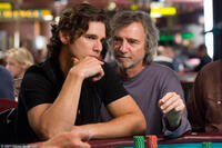 Director Curtis Hanson and Eric Bana on the set of "Lucky You."