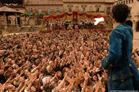 The perfumer Jean-Baptiste Grenouille (Ben Whishaw) enthralls the crowd in "Perfume: The Story of a Murderer."