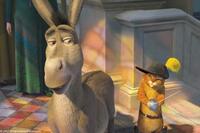 Donkey (Eddie Murphy) and Puss In Boots (Antonio Banderas) in "Shrek the Third."
