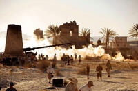A scene in 'Bedouin Camp' in Qatar in "Transformers."
