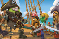 A scene from "The Pirates Who Don't Do Anything: A VeggieTales Movie."