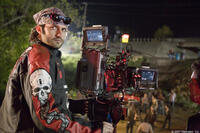 Robert Rodriquez on the set of "Grindhouse."