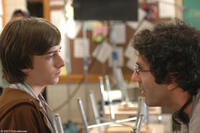 Reece Thompson and director Jeffrey Blitz on the set of "Rocket Science."