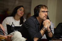 Director Richard LaGravenese on the set of "Freedom Writers."