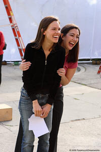 Hilary Swank and real-life teacher Erin Gruwell in "Freedom Writers."