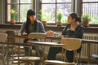 Two students at work in "Freedom Writers."