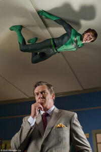Drake Bell and Christopher McDonald in "Superhero Movie."