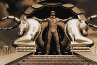 Xerxes (Rodrigo Santoro) believes he is a god in "300."