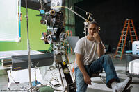 Director Brian Robbins on the set of the film "Norbit."