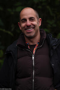 David S. Goyer on the set of the film "The Invisible."