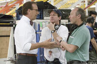 Kevin Costner and director Bruce A. Evans on the set of "Mr. Brooks."