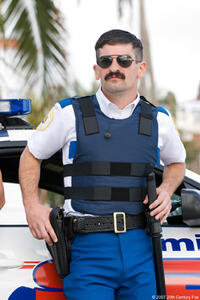 Dep. Travis Junior (Robert Ben Garant) is all business in "Reno 911!: Miami."