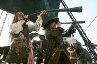 Johnny Depp and Geoffrey Rush in "Pirates of the Caribbean: At World's End."