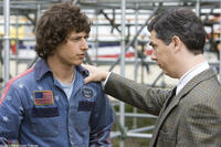 Rod Kimble (Andy Samberg) gets support in his quest for glory from Barry Pasternack (Chris Parnell) "Hot Rod."