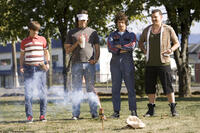 Kevin Powell (Jorma Taccone), Dave (Bill Hader), Rod Kimble (Andy Samberg) and Rico (Danny McBride) enjoy the fireworks in "Hot Rod."