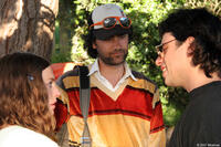 Director Taika Waititi, Loren Horsley and Jermaine Clement on the set of the film "Eagle vs. Shark."