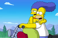 Homer and Marge Simpson enjoy a romantic interlude in "The Simpsons Movie."