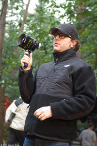 Director David Dobkin on the set of "Fred Claus."