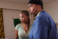 Vivica A. Fox and Miguel A. Núñez Jr. in "Kickin' It Old Skool."