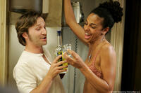 Marsha Thomason and Breckin Meyer in "Caffeine."
