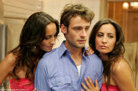 Nikki Collins, Callum Blue and Teena Collins in "Caffeine."