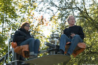 Director Susanne Bier and director of photography Tom Stern on the set of "Things We Lost in the Fire."