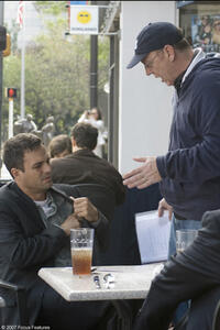 Mark Ruffalo and director Terry George on the set of "Reservation Road."