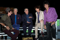 Keith Richards, Charlie Watts, director Martin Scorsese, Mick Jagger and Ron Wood in "Shine a Light."