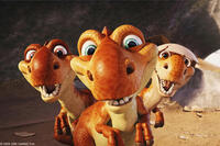 Three dinosaur hatchlings in "Ice Age: Dawn of the Dinosaurs."
