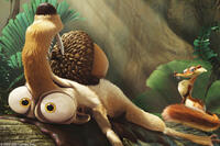 Scrat (voice of Chris Wedge) and Scratte (voice of Karen Disher) in "Ice Age: Dawn of the Dinosaurs."