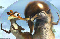 Scratte (voice of Karen Disher) and Scrat (voice of Chris Wedge) in "Ice Age: Dawn of the Dinosaurs."