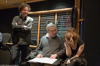 On the set of "Sweeney Todd: The Demon Barber of Fleet Street."