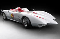 The thunderous Mach 5, Speed Racer's supercharged race car featured in "Speed Racer."