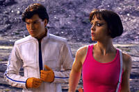 Emile Hirsch as Speed Racer and Christina Ricci as Trixie in "Speed Racer."