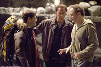 Justin Bartha, Nicolas Cage and director Jon Turteltaub on the set of "National Treasure: Book of Secrets."