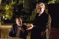 Philip Seymour Hoffman and director Mike Nichols on the set of "Charlie Wilson's War."