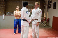 Jose Pablo Cantillo as Snowflake, Chewitel Ejiofor as Mike Terry and Max Martini as Joe Collins in "Redbelt."