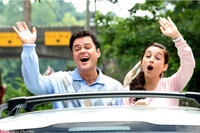 Donny Osmond and Molly Ephraim in "College Road Trip."