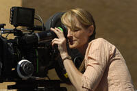 Helen Hunt on the set of "Then She Found Me."