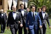 J.K. Simmons as Oz, Lou Ferrigno as himself, Joe Lo Truglio as Lonnie, Paul Rudd as Peter, Thomas Lennon as Doug and Andy Samberg as Robbie in "I Love You, Man."