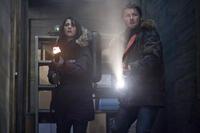 Mary Elizabeth Winstead as Kate Lloyd and Joel Edgerton as Braxton Carter in ``The Thing.''