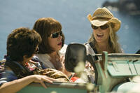 Friends Rosie Rice (JULIE WALTERS), Tanya Chesham-Leigh (CHRISTINE BARANSKI) and Donna Sheridan (MERYL STREEP) catch up in "Mamma Mia!"
