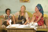 Friends Rosie Rice (JULIE WALTERS), Donna Sheridan (MERYL STREEP) and Tanya Chesham-Leigh (CHRISTINE BARANSKI) reunite in "Mamma Mia!"
