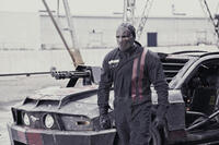 Jensen Ames as Frankenstein (Jason Statham) outside Frankenstein's Monster in "Death Race."