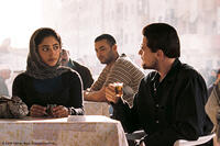 Golshifteh Farahani as Aisha and Leonardo DiCaprio as Roger Ferris in "Body of Lies."