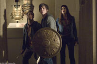 Brandon T. Jackson as Grover, Logan Lerman as Percy Jackson and Alexandra Daddario as Annabeth in "Percy Jackson & the Olympians: The Lightning Thief."