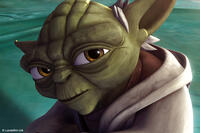 Diminutive but mighty Jedi master Yoda in "Star Wars: The Clone Wars."