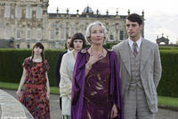 Felicity Jones as Cordelia Flyte, Hayley Atwell as Julia Flyte, Emma Thompson as Lady Marchmain and Matthew Goode as Charles Ryder in "Brideshead Revisited."