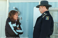 Melissa Leo as Ray Eddy and Michael O'Keefe as Trooper Finnerty in "Frozen River."